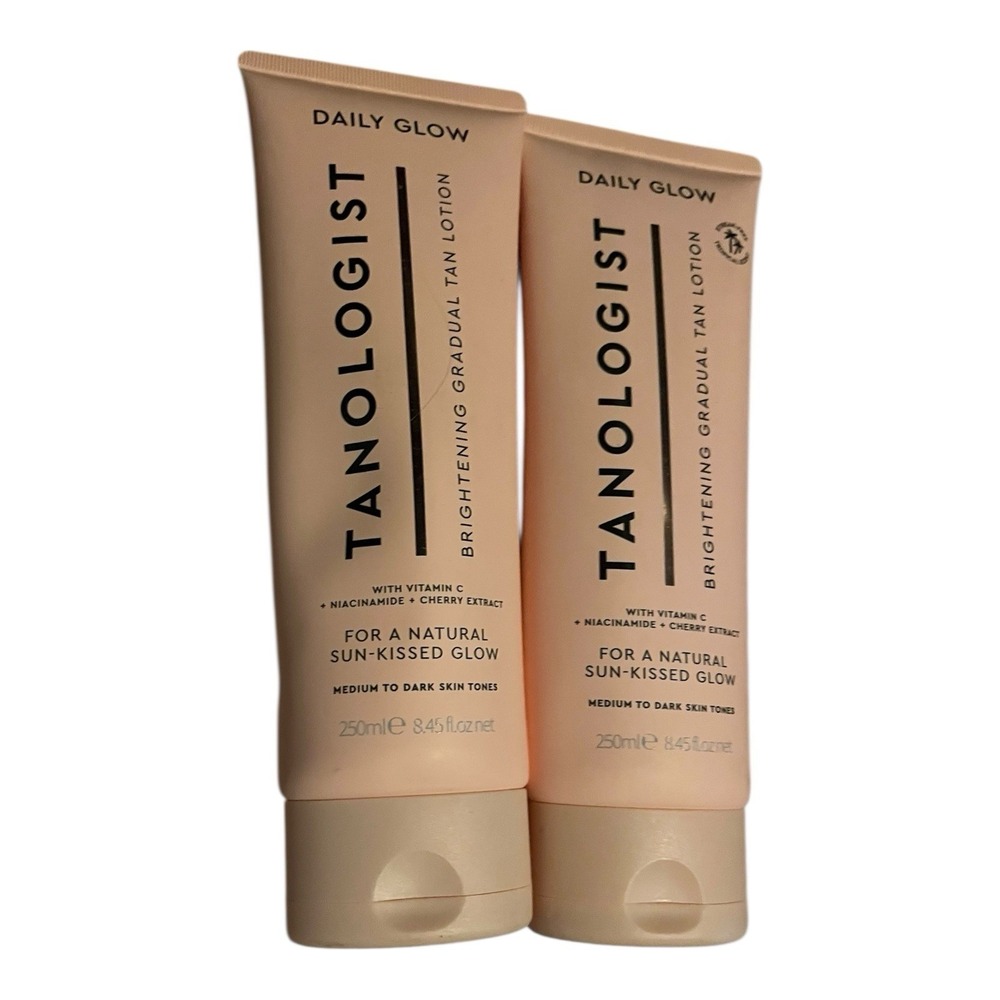 Two New Tanologist Brightening Gradual Tan Lotion Medium to Dark Tones 8.45oz - Picture 2 of 4